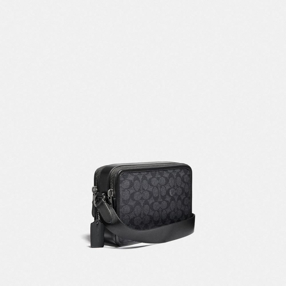 Canvas/Black Copper/Charcoal Coach Charter Crossbody Bag 24 In Signature Canvas | COH866595