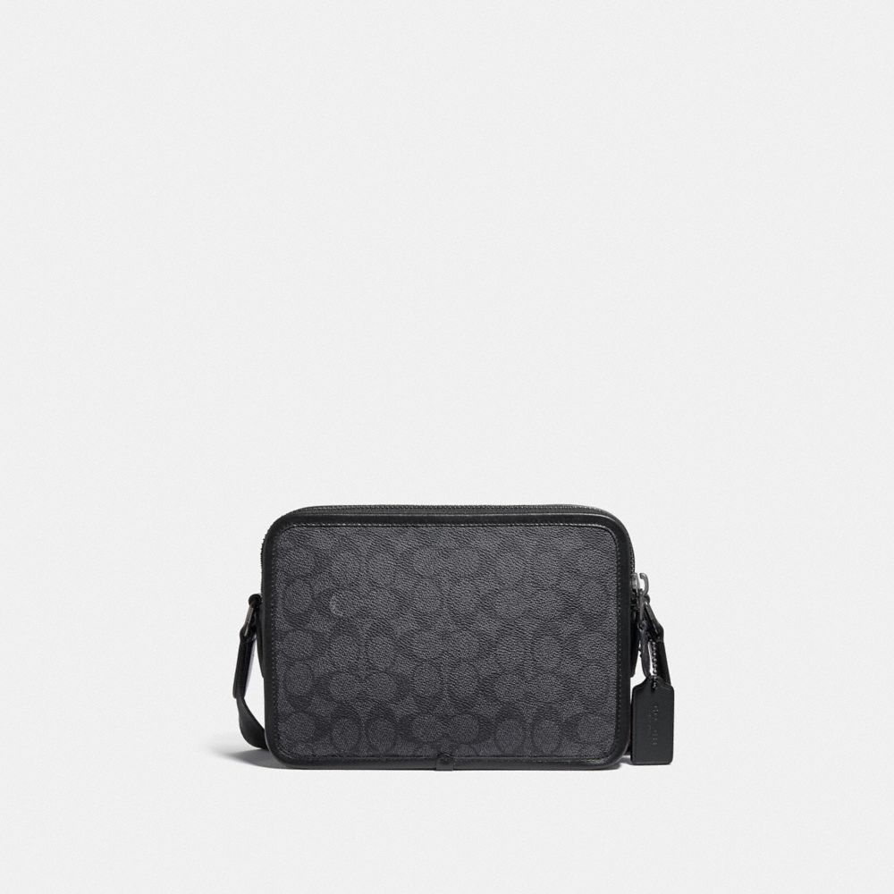 Canvas/Black Copper/Charcoal Coach Charter Crossbody Bag 24 In Signature Canvas | COH866595