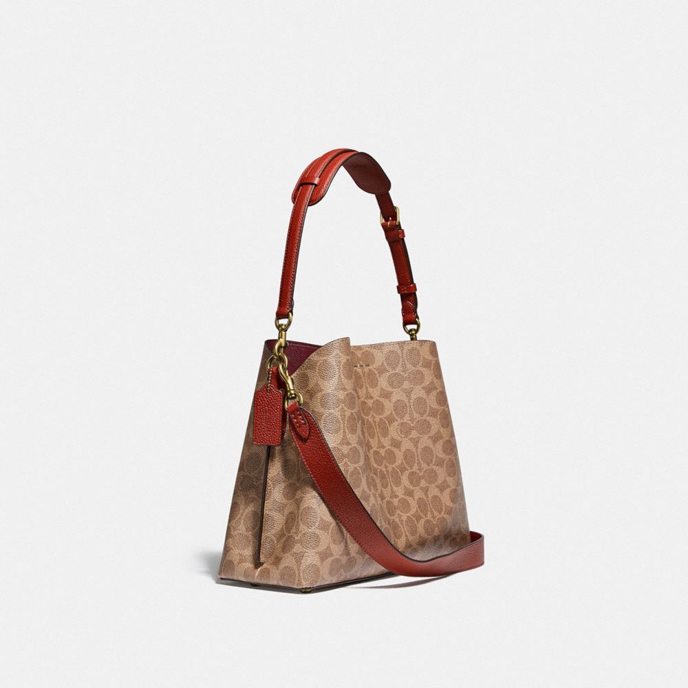Canvas/Brass/Tan/Rust Coach Willow Shoulder Bag In Signature Canvas | COH864906