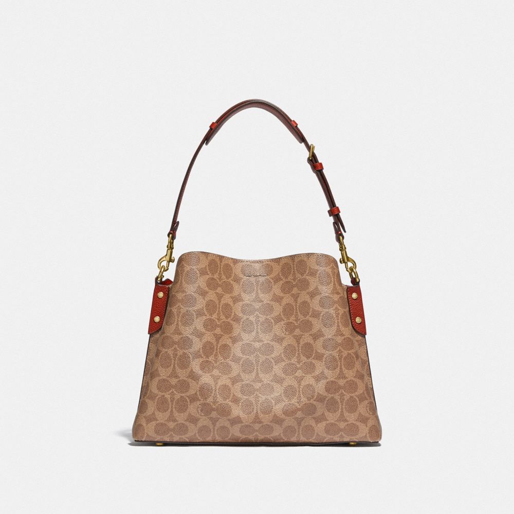 Canvas/Brass/Tan/Rust Coach Willow Shoulder Bag In Signature Canvas | COH864906