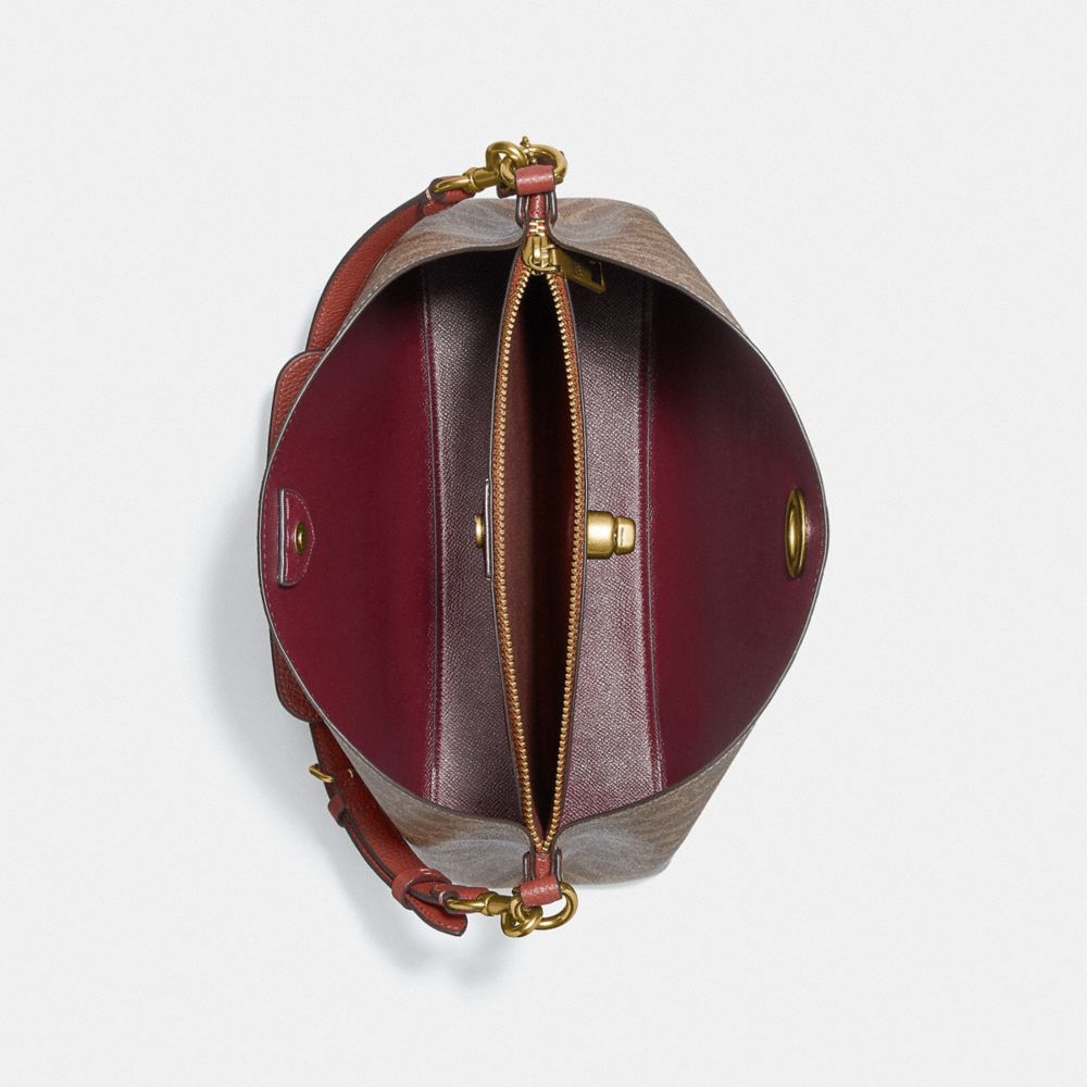 Canvas/Brass/Tan/Rust Coach Willow Shoulder Bag In Signature Canvas | COH864906