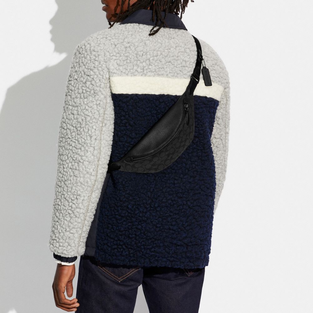 Canvas/Charcoal Coach Charter Belt Bag 7 In Signature Canvas | COH865444