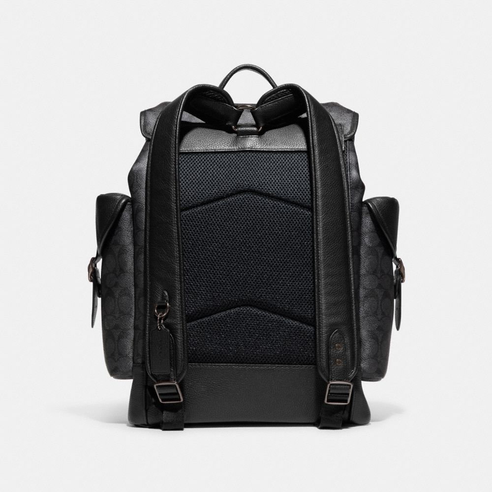 Canvas/Charcoal Coach Hitch Backpack In Signature Canvas | COH866506
