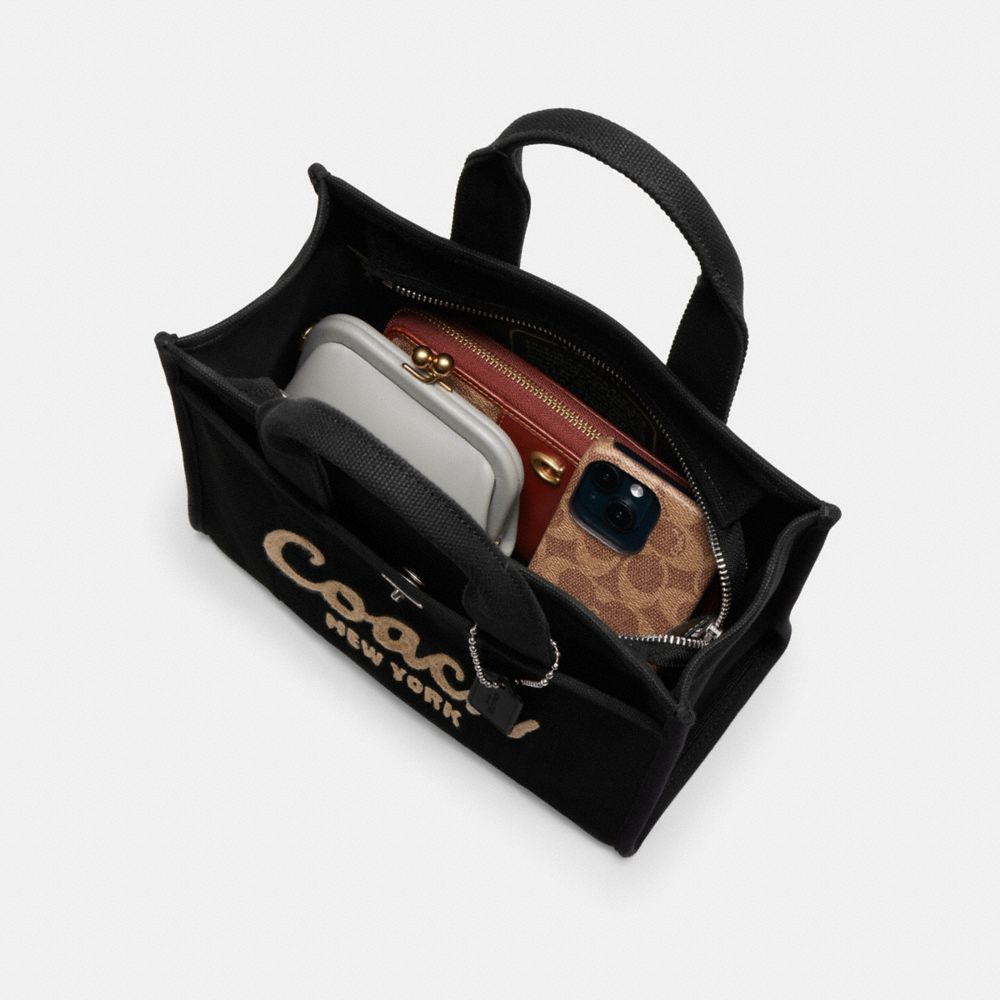 Canvas/Silver/Dark Natural Coach Cargo Tote Bag 26 | COH865049