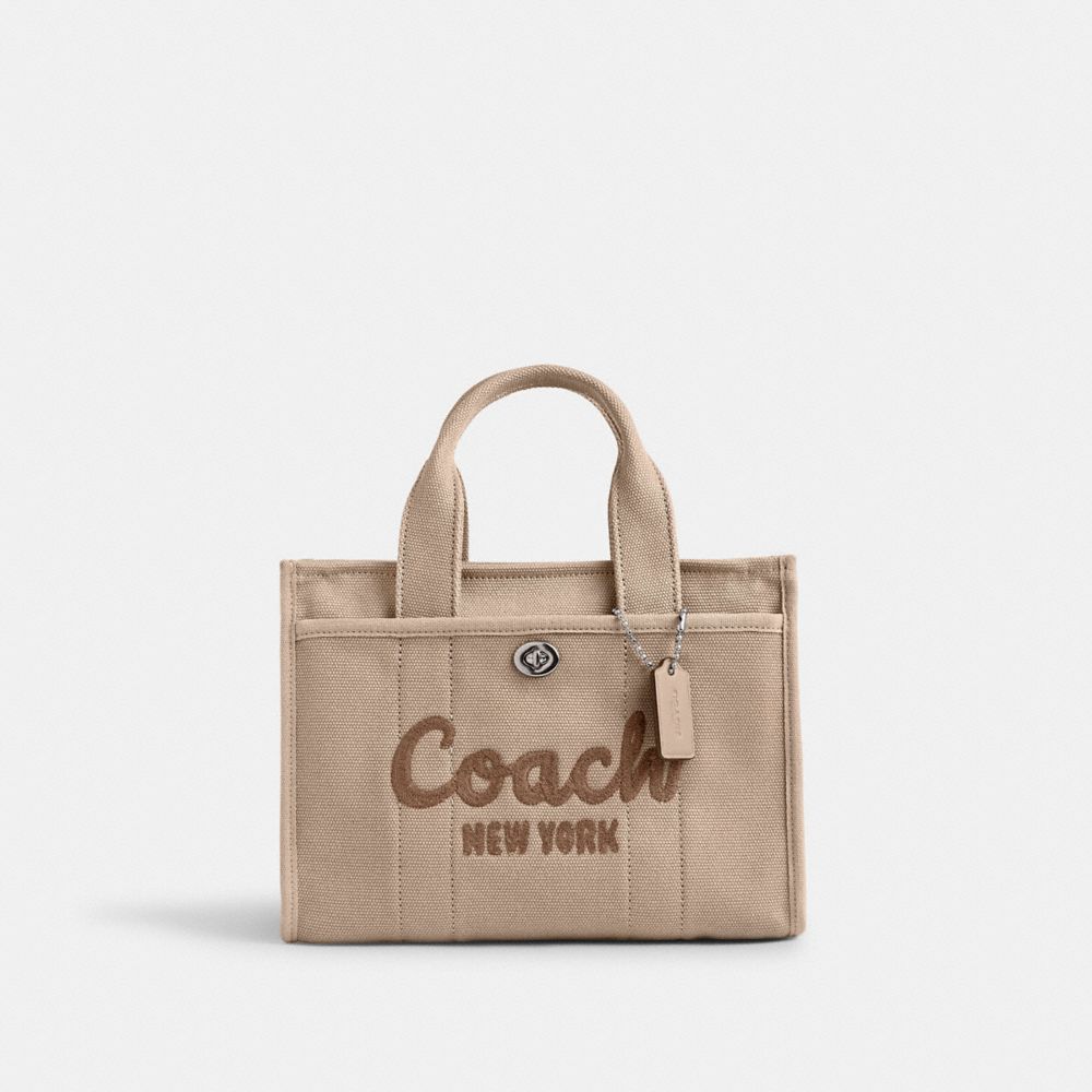Canvas/Silver/Dark Natural Coach Cargo Tote Bag 26 | COH865049