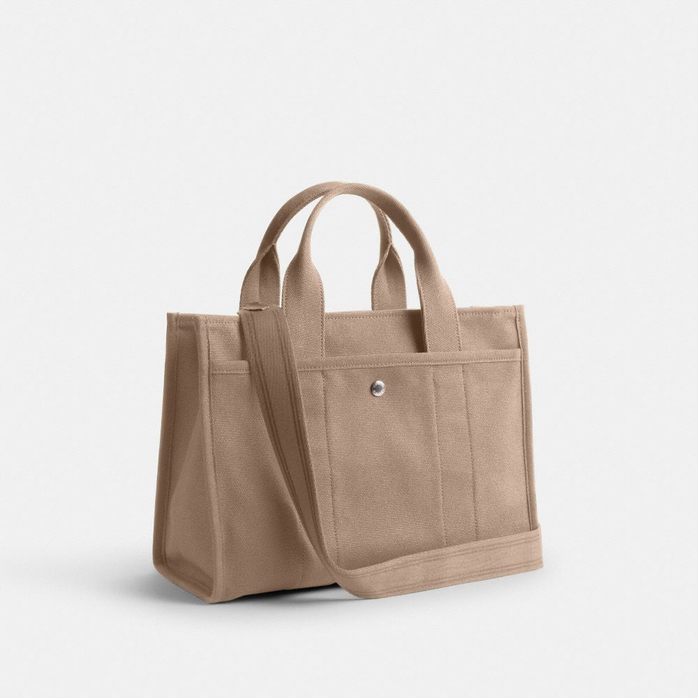 Canvas/Silver/Dark Natural Coach Cargo Tote | COH865055
