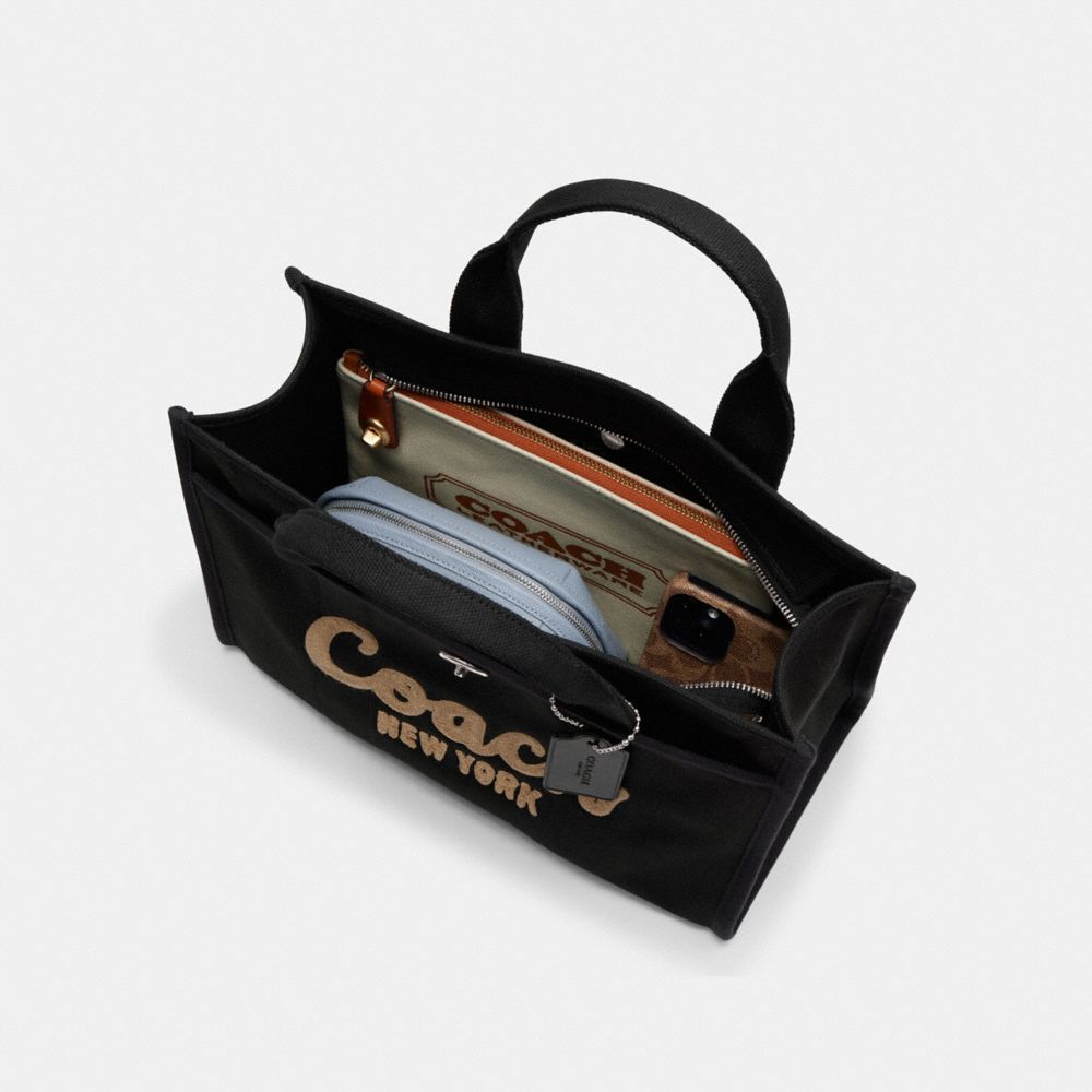 Canvas/Silver/Dark Natural Coach Cargo Tote | COH865055