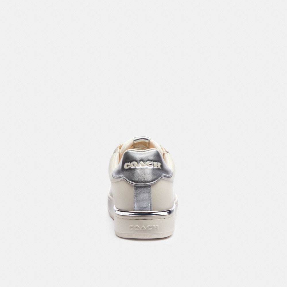 Chalk/Silver Coach Lowline Low Top Sneaker | COH865827