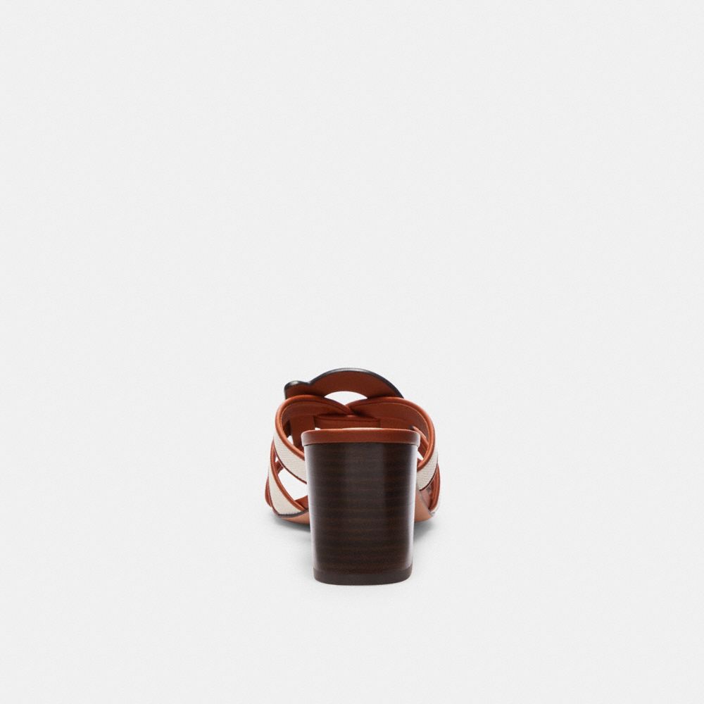 Chalk Burnished Amber Coach Nikki Sandal | COH865747