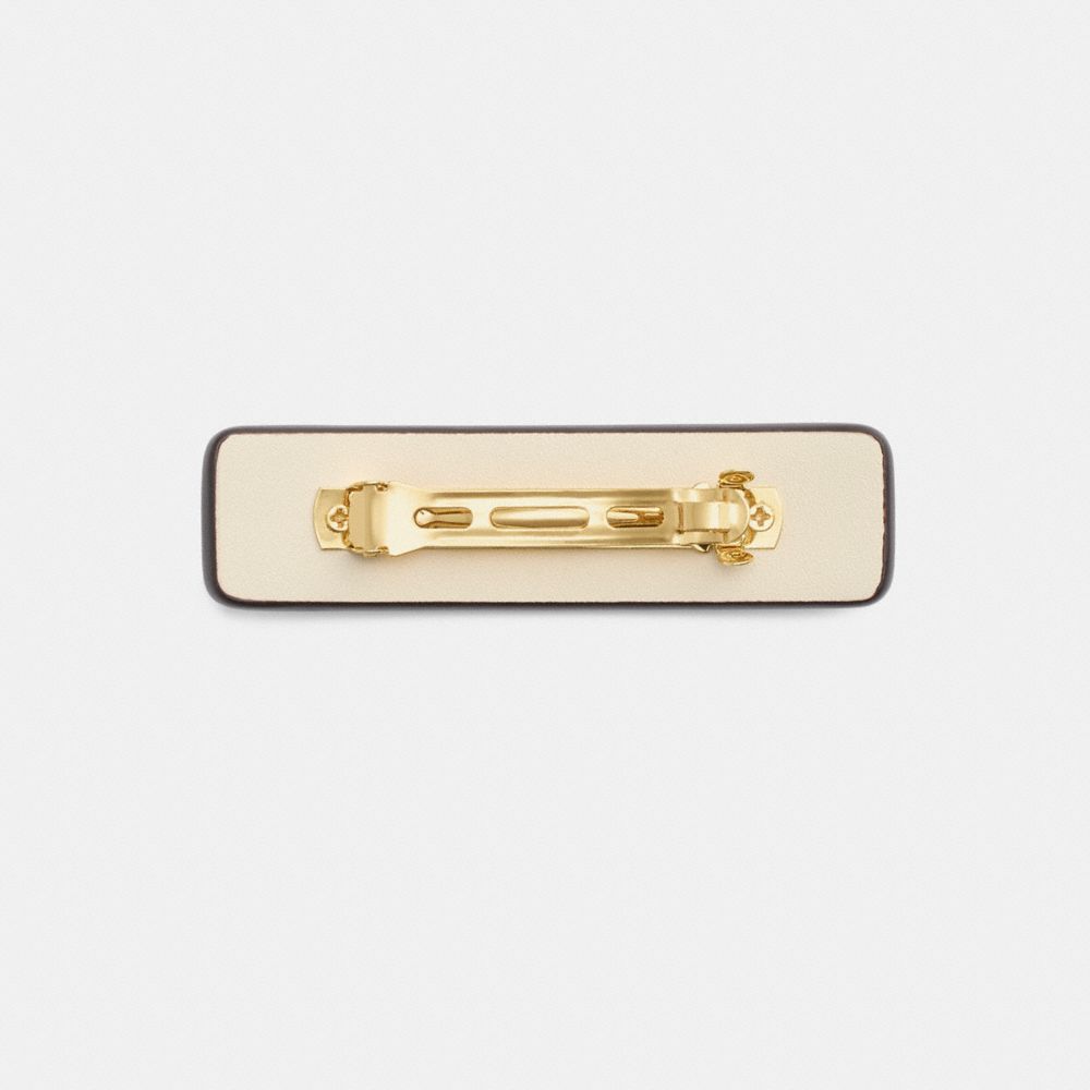 Chalk Coach Signature Leather Barrette | COH866146