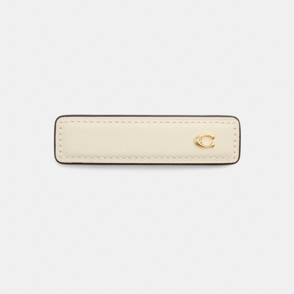 Chalk Coach Signature Leather Barrette | COH866146