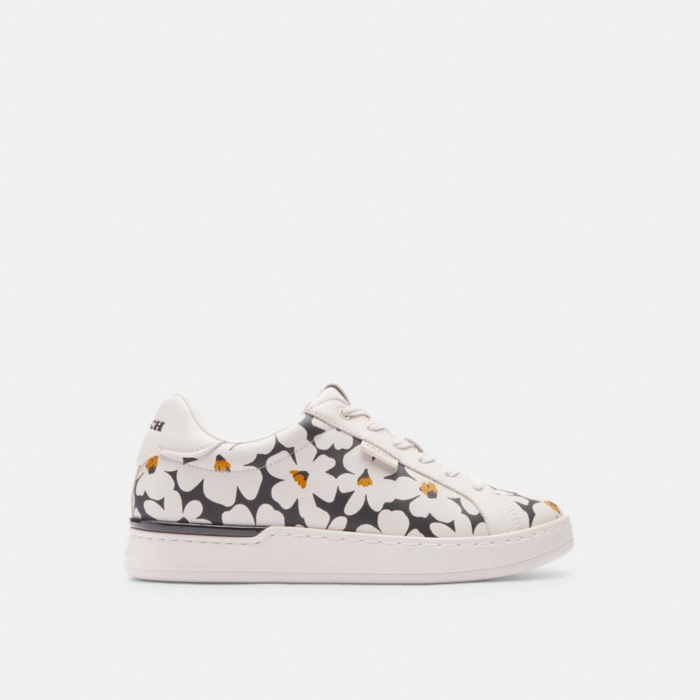 Chalk Multi Coach Lowline Low Top Sneaker With Floral Print | COH865834