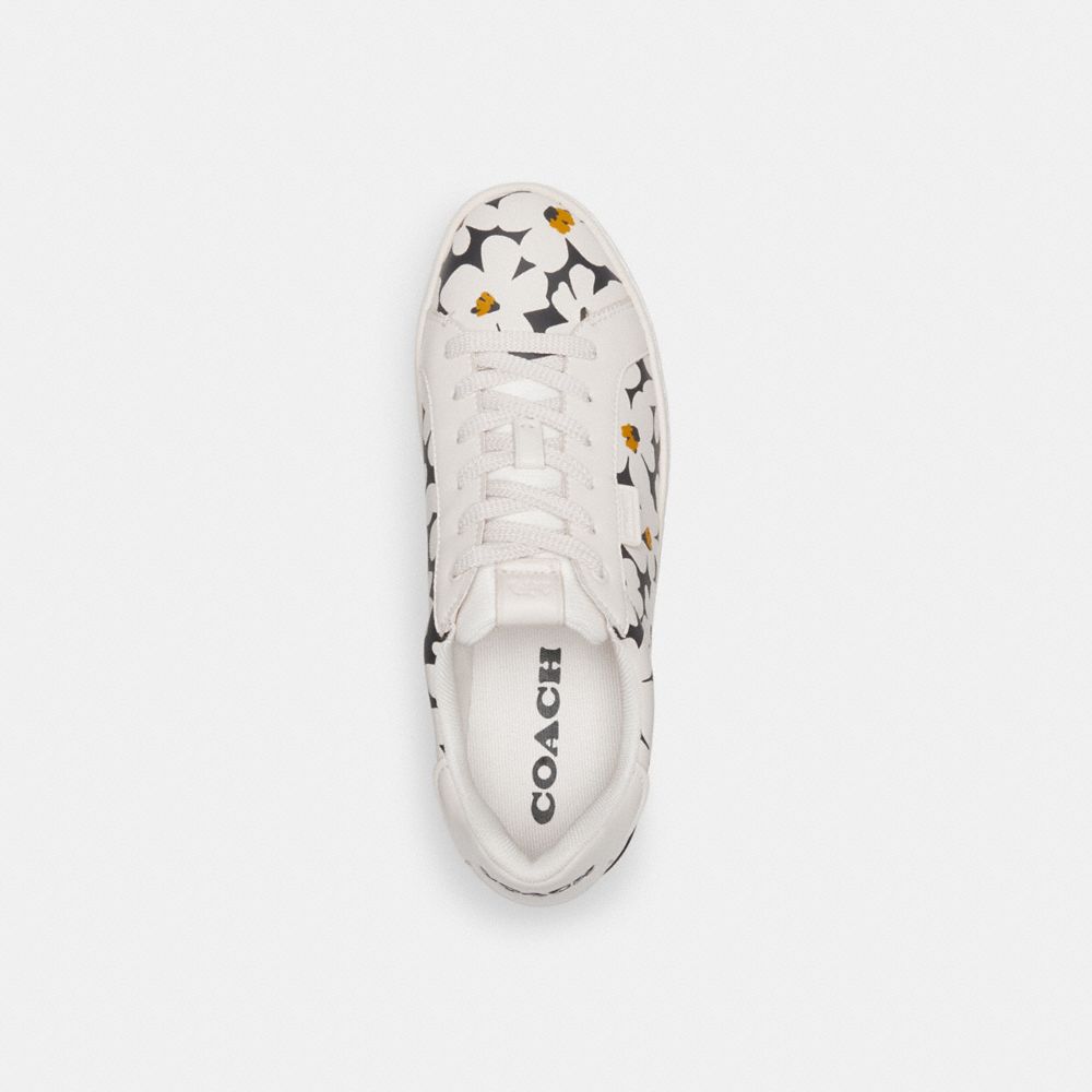 Chalk Multi Coach Lowline Low Top Sneaker With Floral Print | COH865834