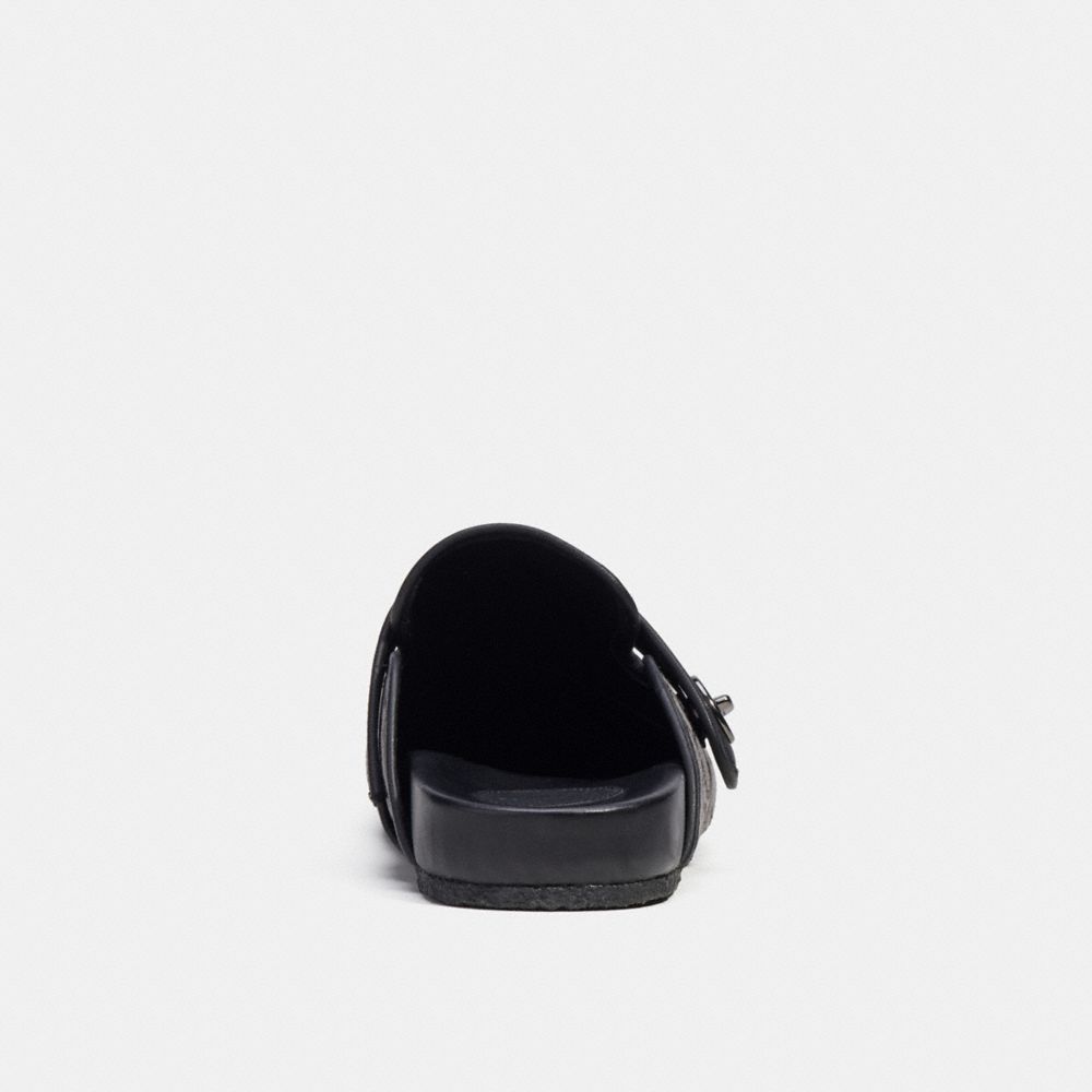 Charcoal/Black Coach Clog In Signature Jacquard | COH866843