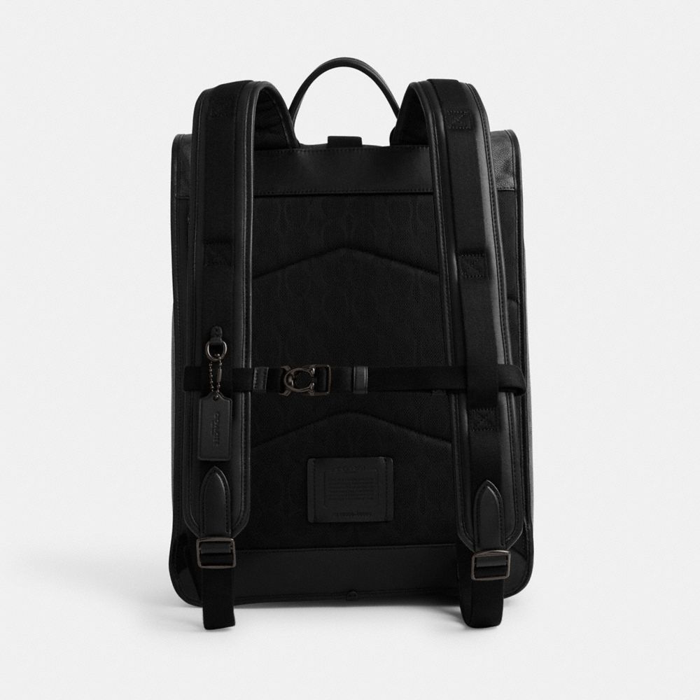 Charcoal Coach Beck Roll Top Backpack In Signature Canvas | COH866504