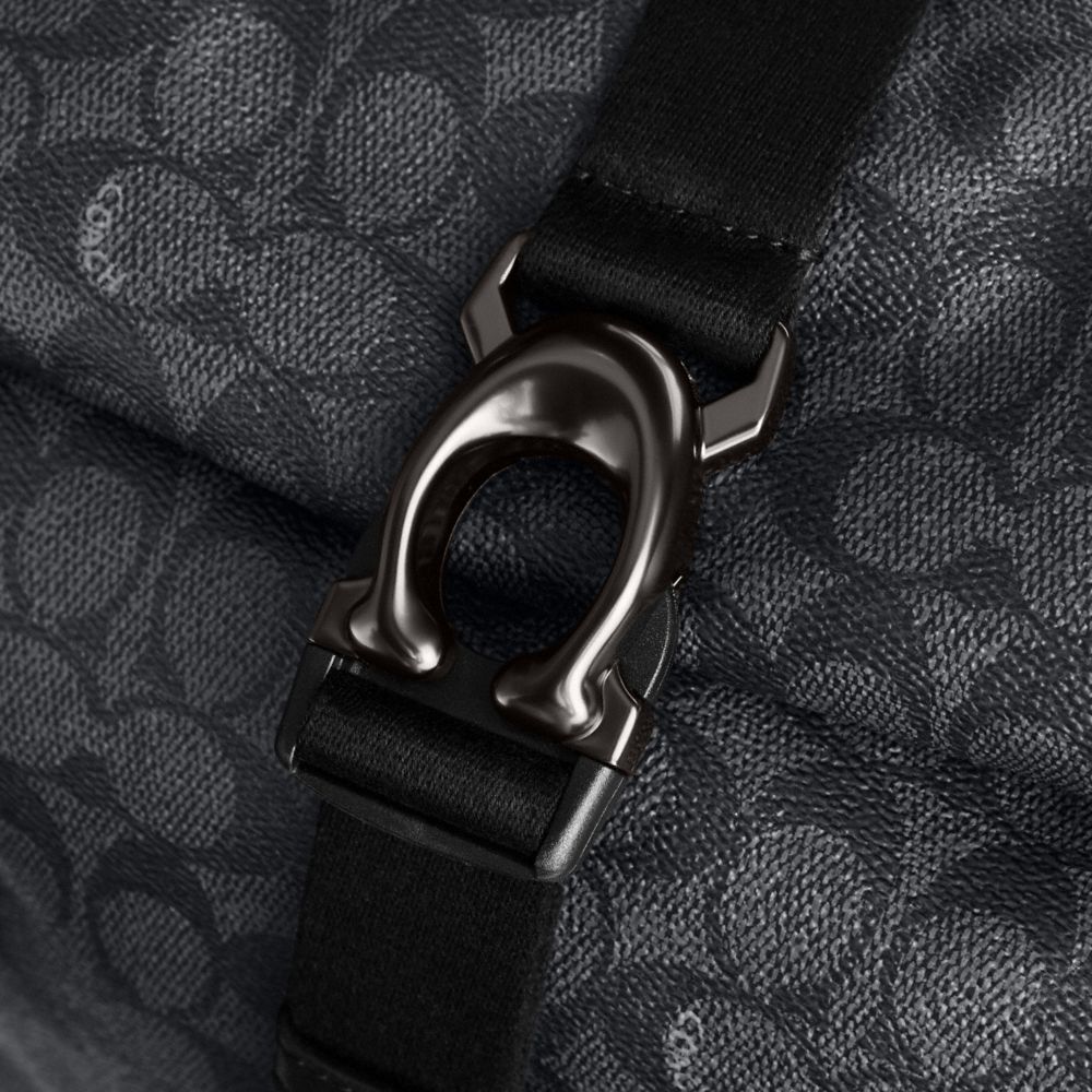 Charcoal Coach Beck Roll Top Backpack In Signature Canvas | COH866504