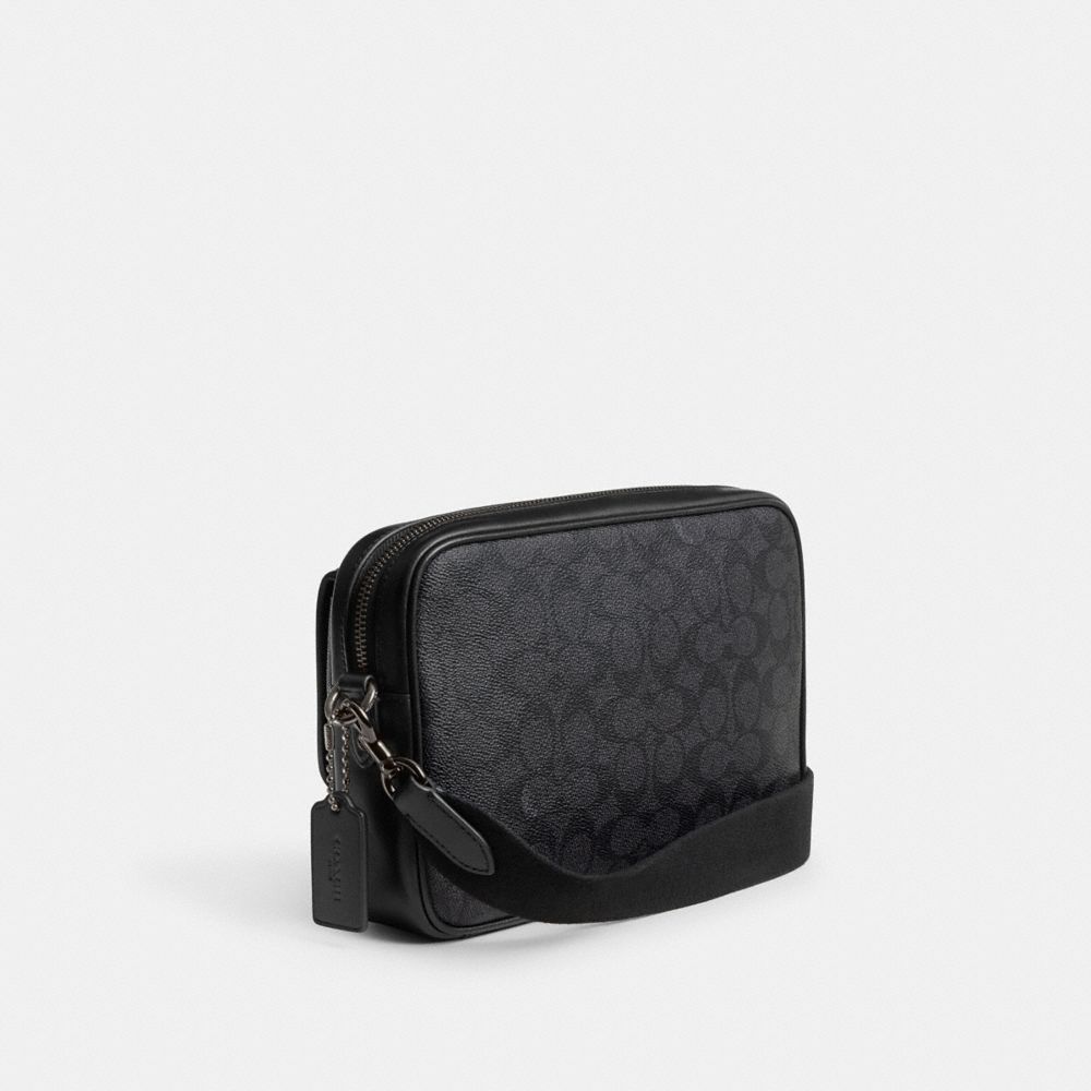 Charcoal Coach Charter Flap Crossbody 24 In Signature Canvas | COH866612