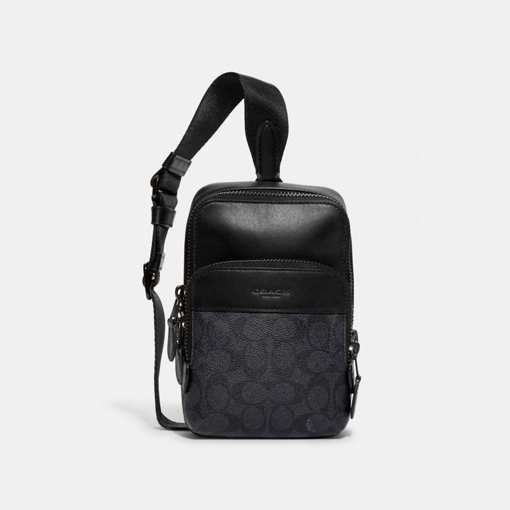 Charcoal Coach Gotham Sling Pack 13 In Signature Canvas | COH866495