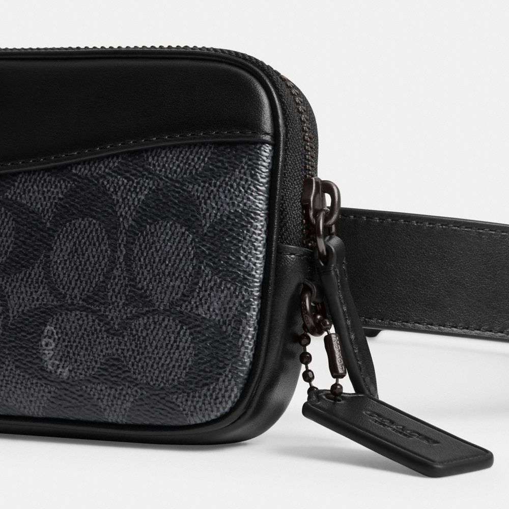 Charcoal Coach Multi Pouch Belt Bag In Signature Canvas | COH866682