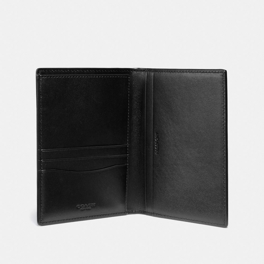 Charcoal Coach Passport Case In Signature Canvas | COH866730