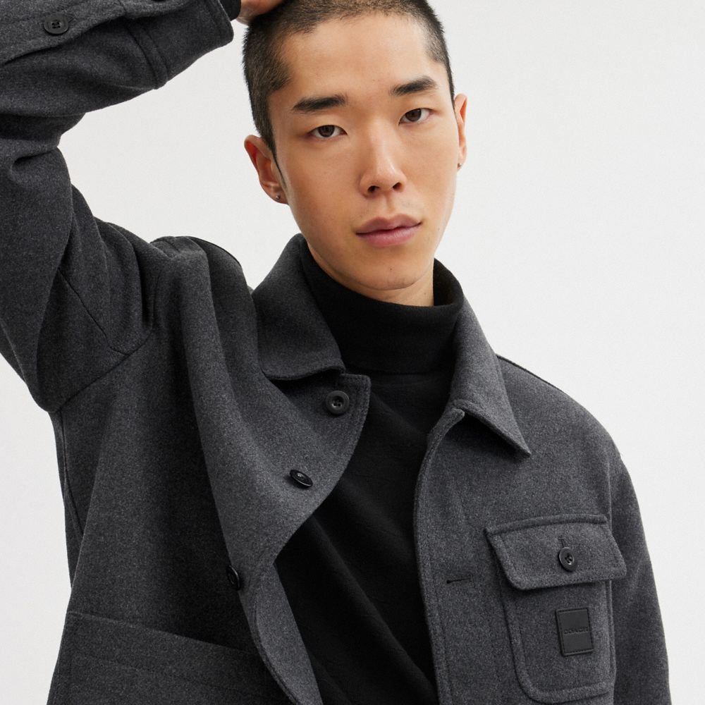 Charcoal Coach Shirt Jacket | COH866861