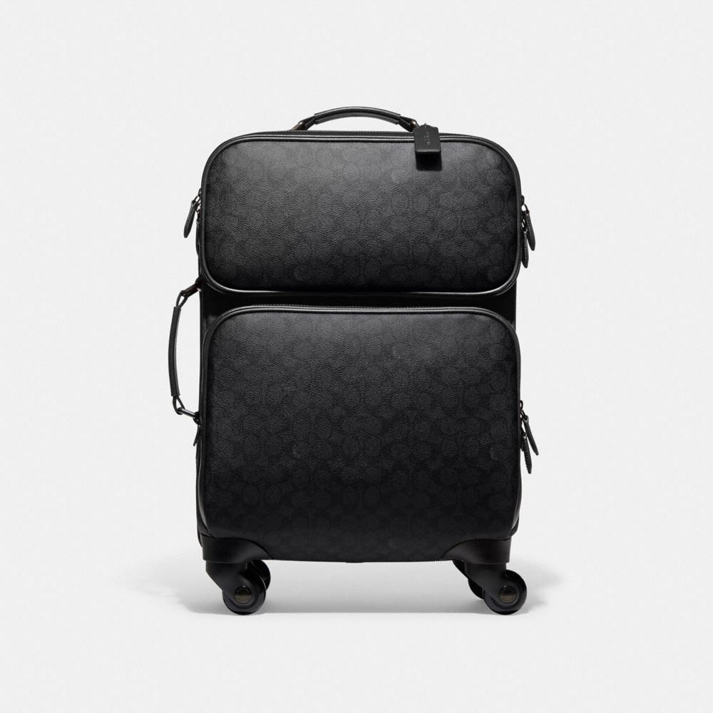 Charcoal Coach Wheeled Carry On In Signature Canvas | COH866650