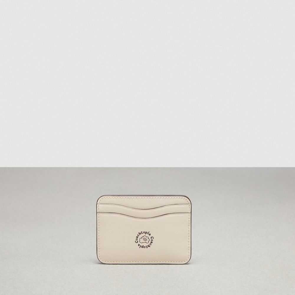 Coachtopia Leather/Black/Cloud Multi Coach Wavy Card Case In Coachtopia Leather With Cherry Print | COH865600