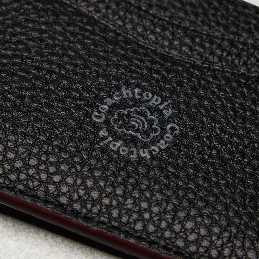 Coachtopia Leather/Black Coach Wavy Card Case | COH865708