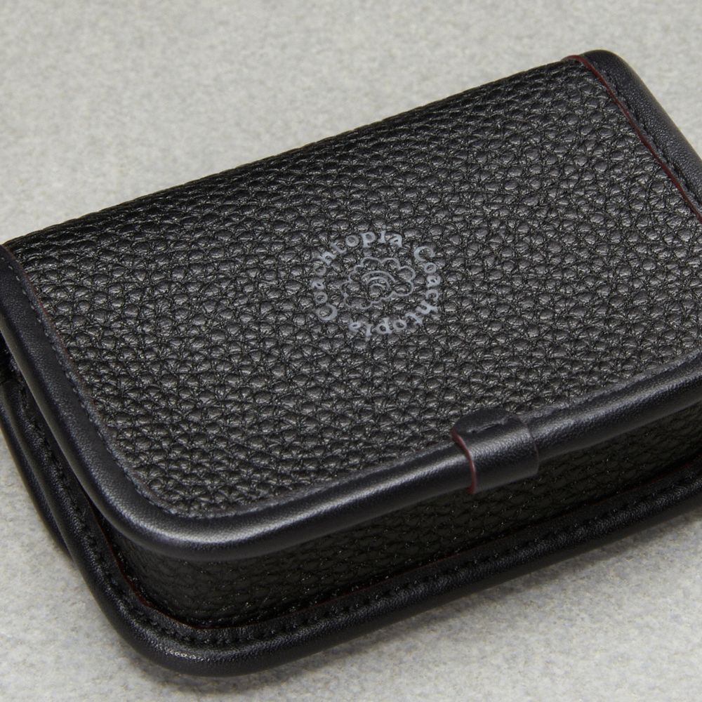 Coachtopia Leather/Black Coach Wavy Wallet With Crossbody Strap | COH865592