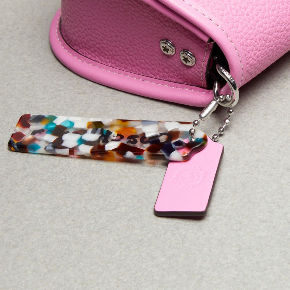 Coachtopia Leather/Bright Magenta Coach Wavy Dinky Bag With Crossbody Strap | COH864737
