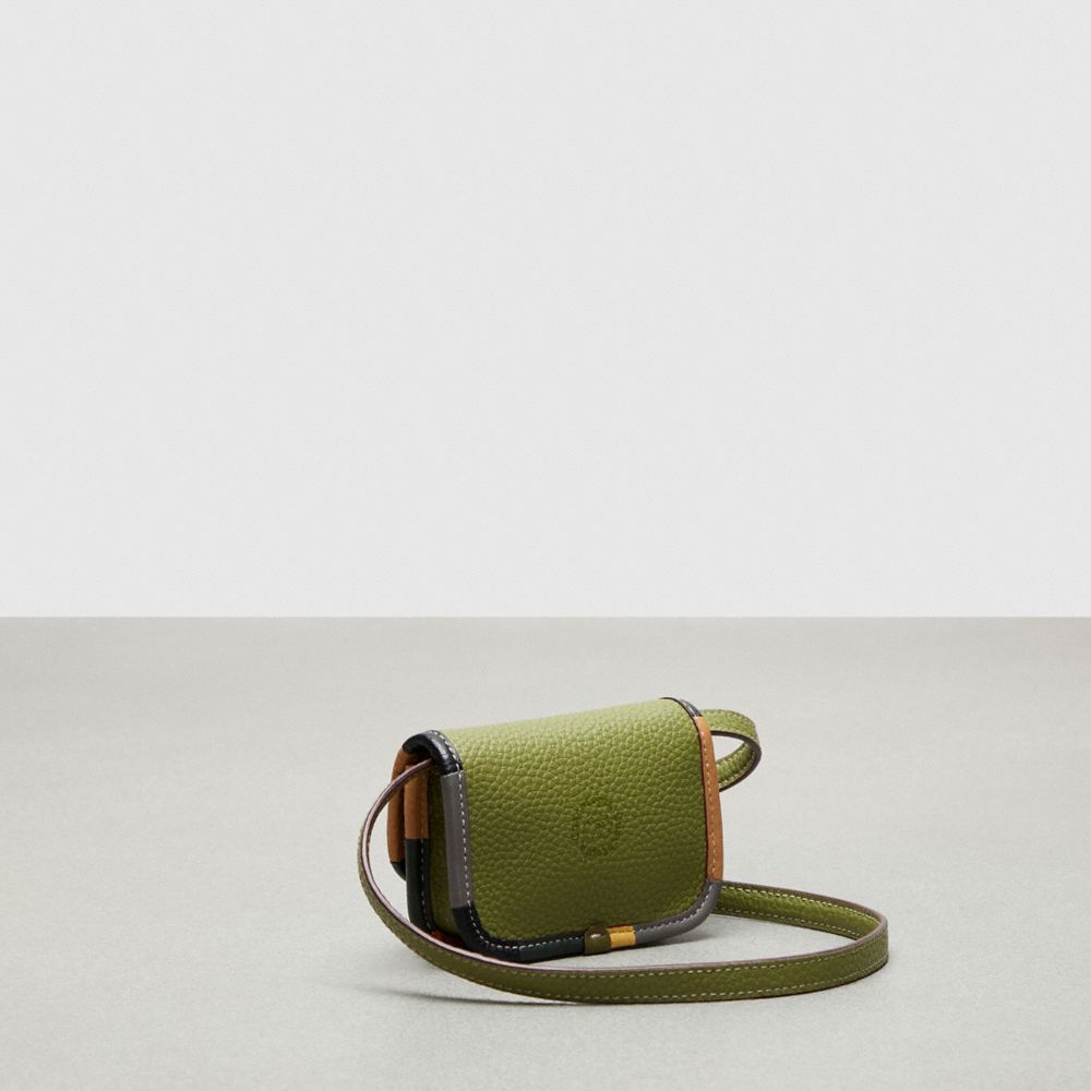 Coachtopia Leather/Olive Green Multi Coach Wavy Wallet With Colorful Binding In Upcrafted Leather | COH865557