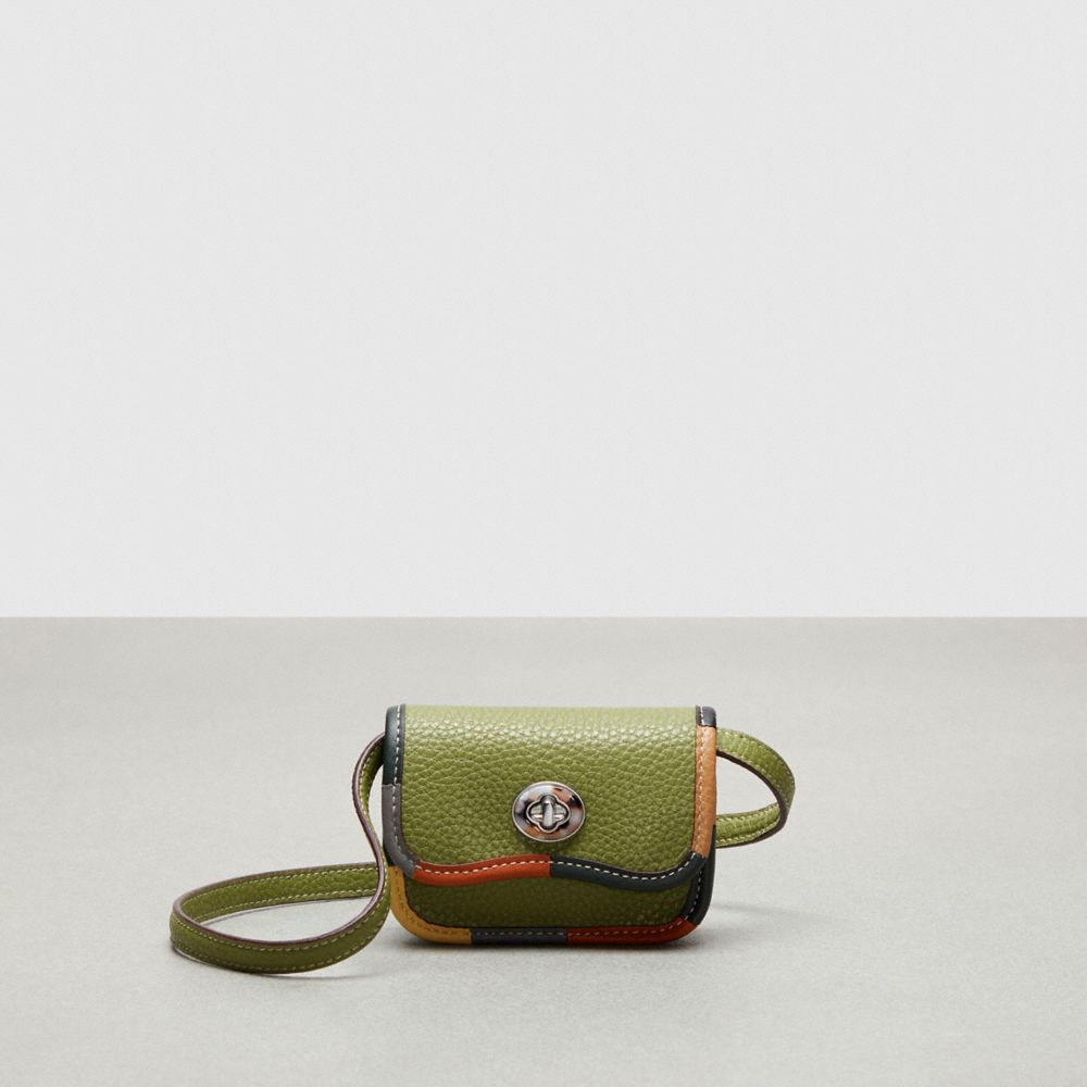 Coachtopia Leather/Olive Green Multi Coach Wavy Wallet With Colorful Binding In Upcrafted Leather | COH865557