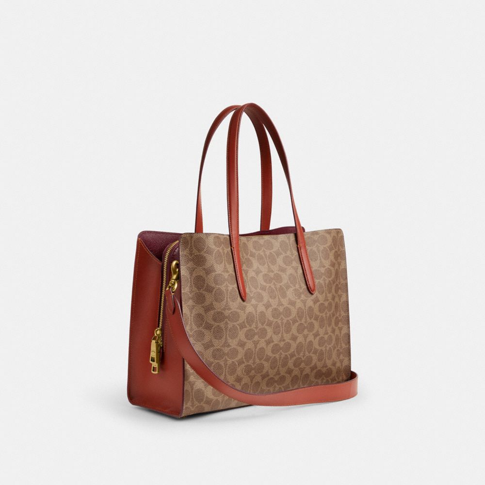 Coated Canvas/Brass/Tan/Rust Coach Carter Carryall Bag In Signature Canvas | COH865085