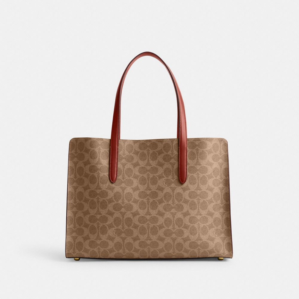 Coated Canvas/Brass/Tan/Rust Coach Carter Carryall Bag In Signature Canvas | COH865085