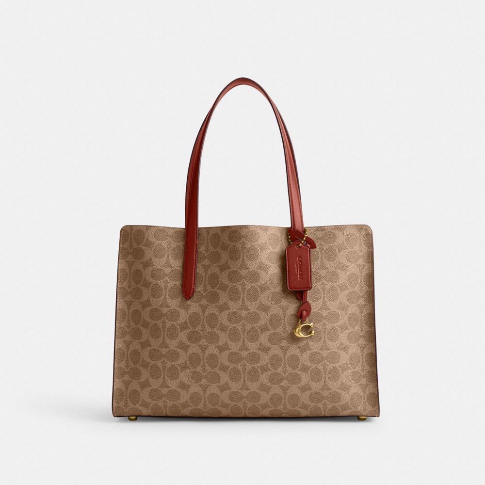 Coated Canvas/Brass/Tan/Rust Coach Carter Carryall Bag In Signature Canvas | COH865085