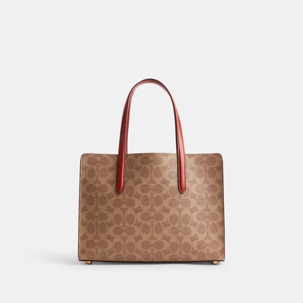 Coated Canvas/Brass/Tan/Rust Coach Carter Carryall Bag 28 In Signature Canvas | COH865093