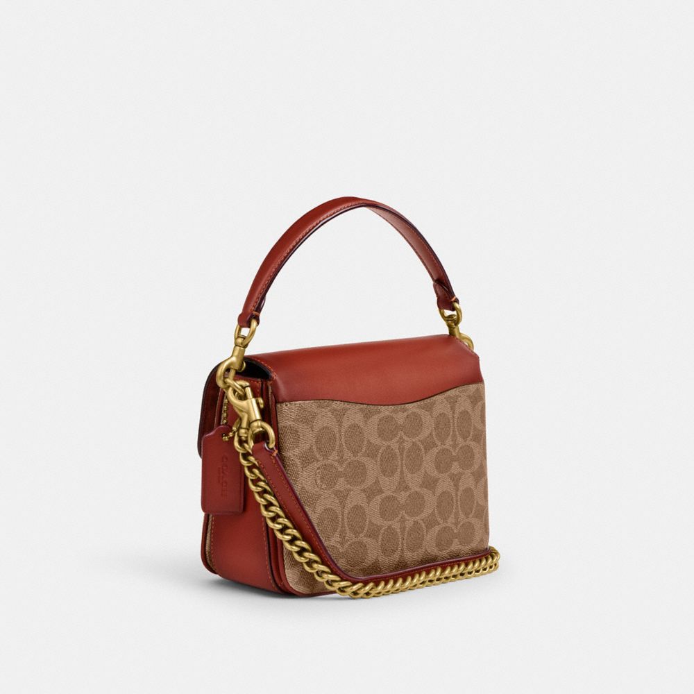 Coated Canvas/Brass/Tan/Rust Coach Cassie Crossbody Bag 19 In Signature Canvas | COH865386