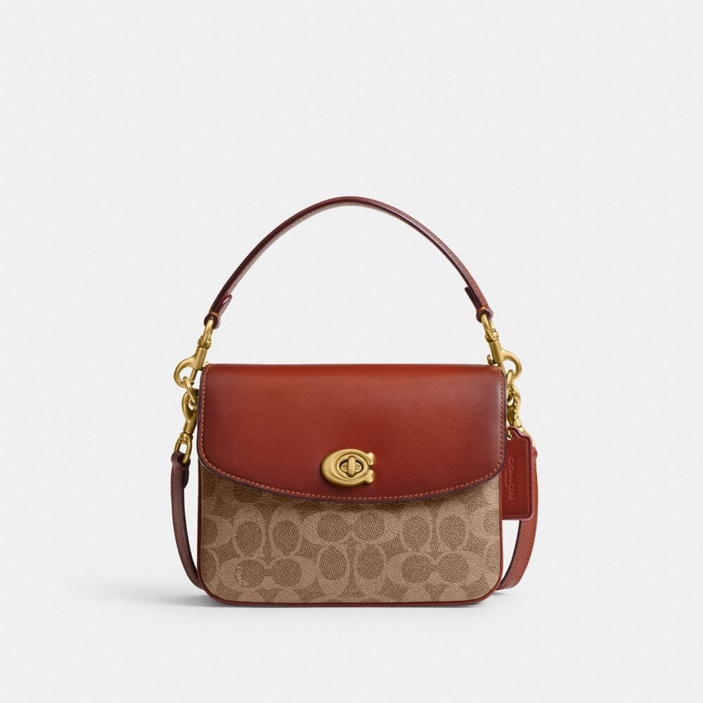 Coated Canvas/Brass/Tan/Rust Coach Cassie Crossbody Bag 19 In Signature Canvas | COH865386