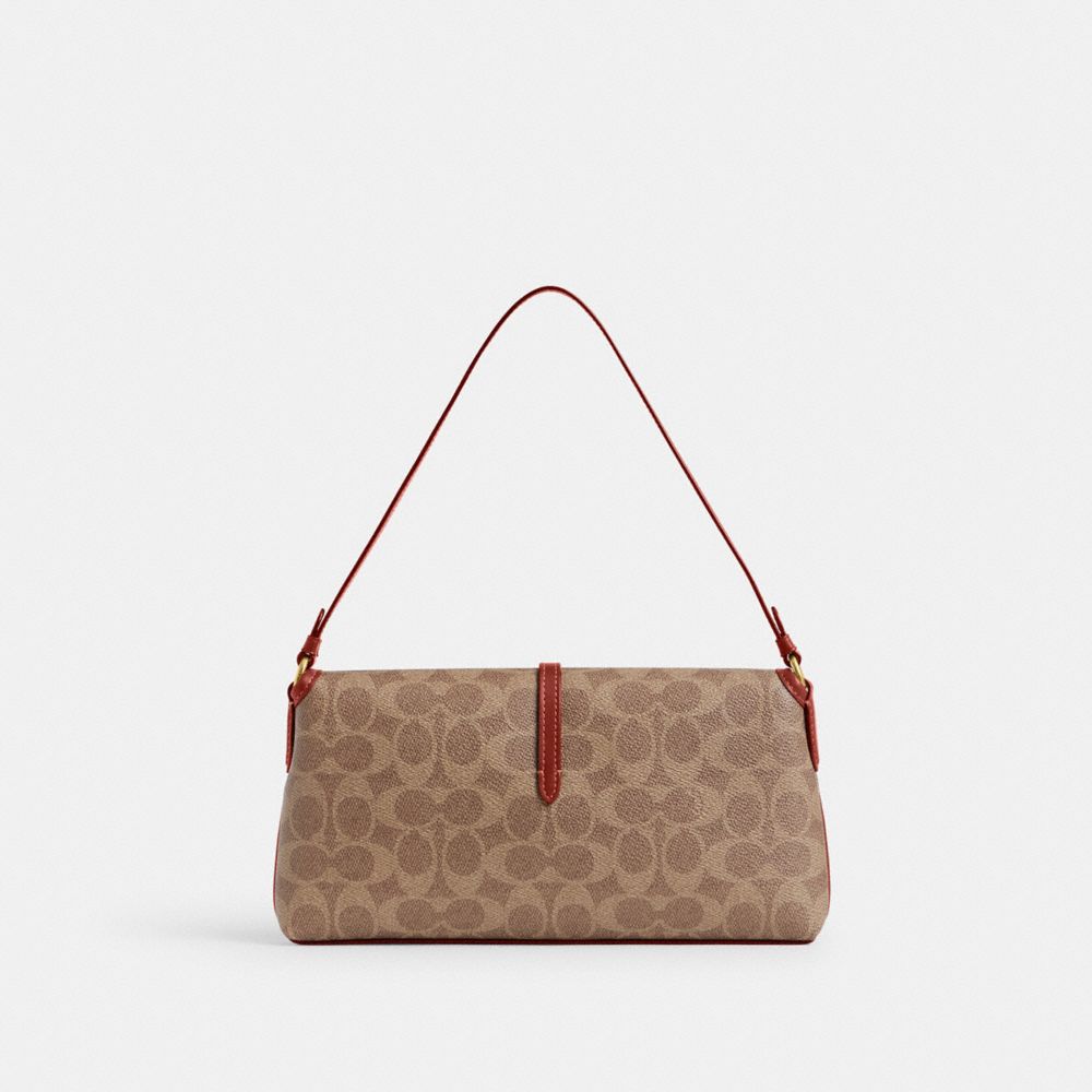 Coated Canvas/Brass/Tan/Rust Coach Hamptons Bag In Signature Canvas | COH864892