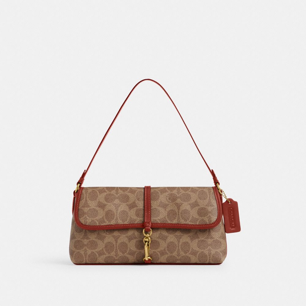 Coated Canvas/Brass/Tan/Rust Coach Hamptons Bag In Signature Canvas | COH864892