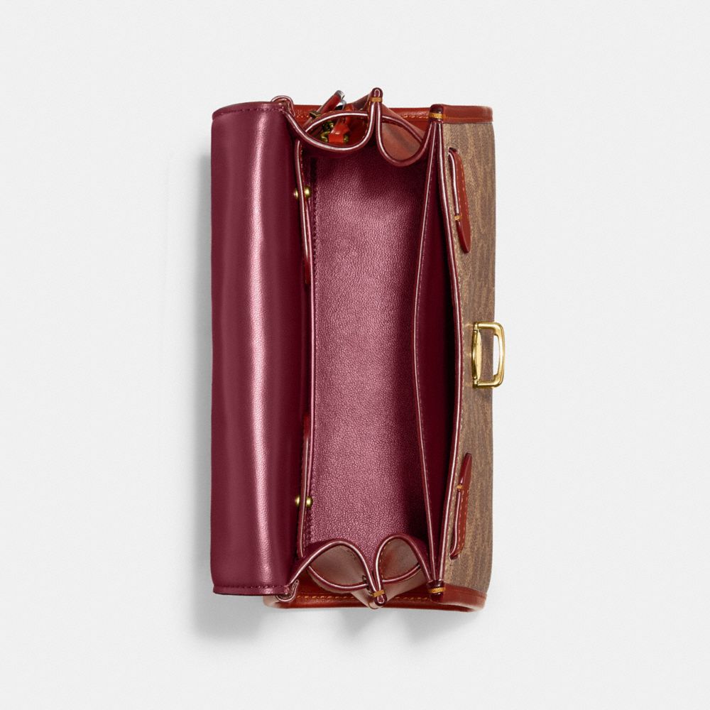 Coated Canvas/Brass/Tan/Rust Coach Sammy Top Handle Bag In Signature Canvas | COH865155