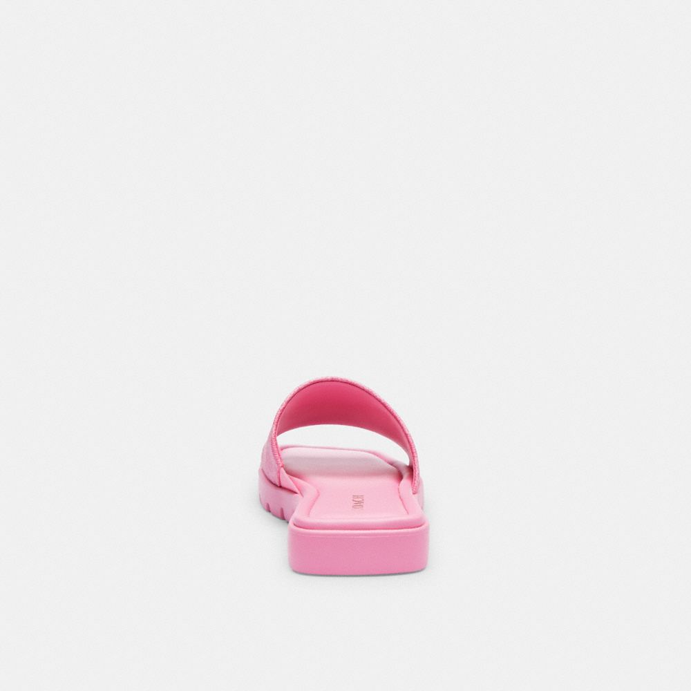 Coated Canvas/Vivid Pink Coach Florence Sandal In Signature Canvas | COH865868
