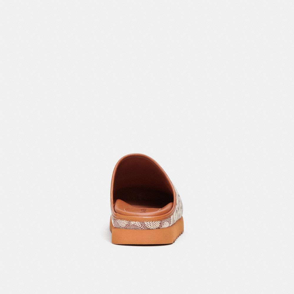 Cocoa/Burnished Amber Coach Hadley Slipper In Signature Textile Jacquard | COH865784