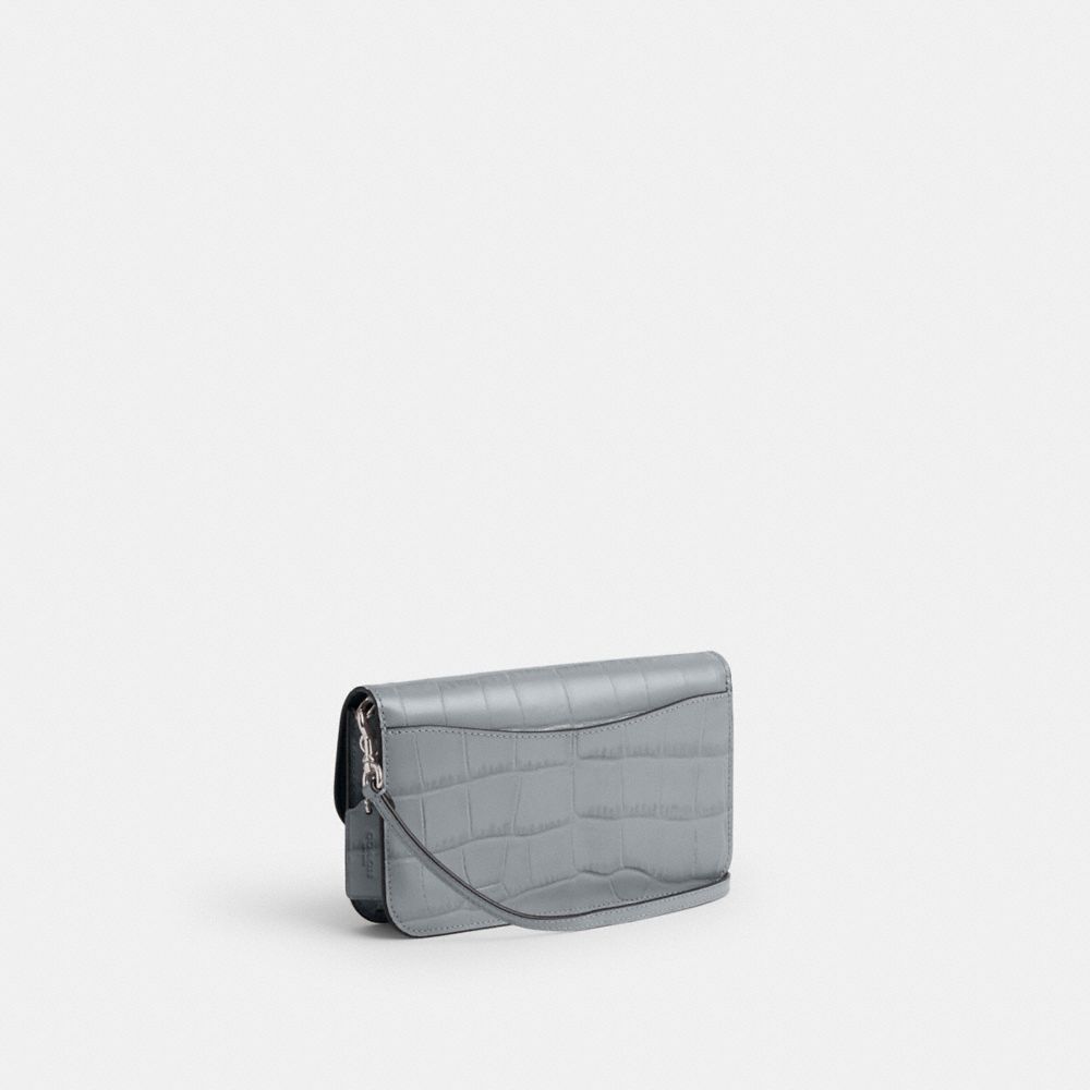 Croc Embossed Leather/Silver/Grey Blue Coach Hayden Crossbody Bag | COH865296