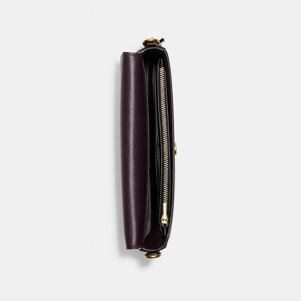 Crossgrain Leather/Brass/Black Coach Wyn Crossbody Bag | COH865504
