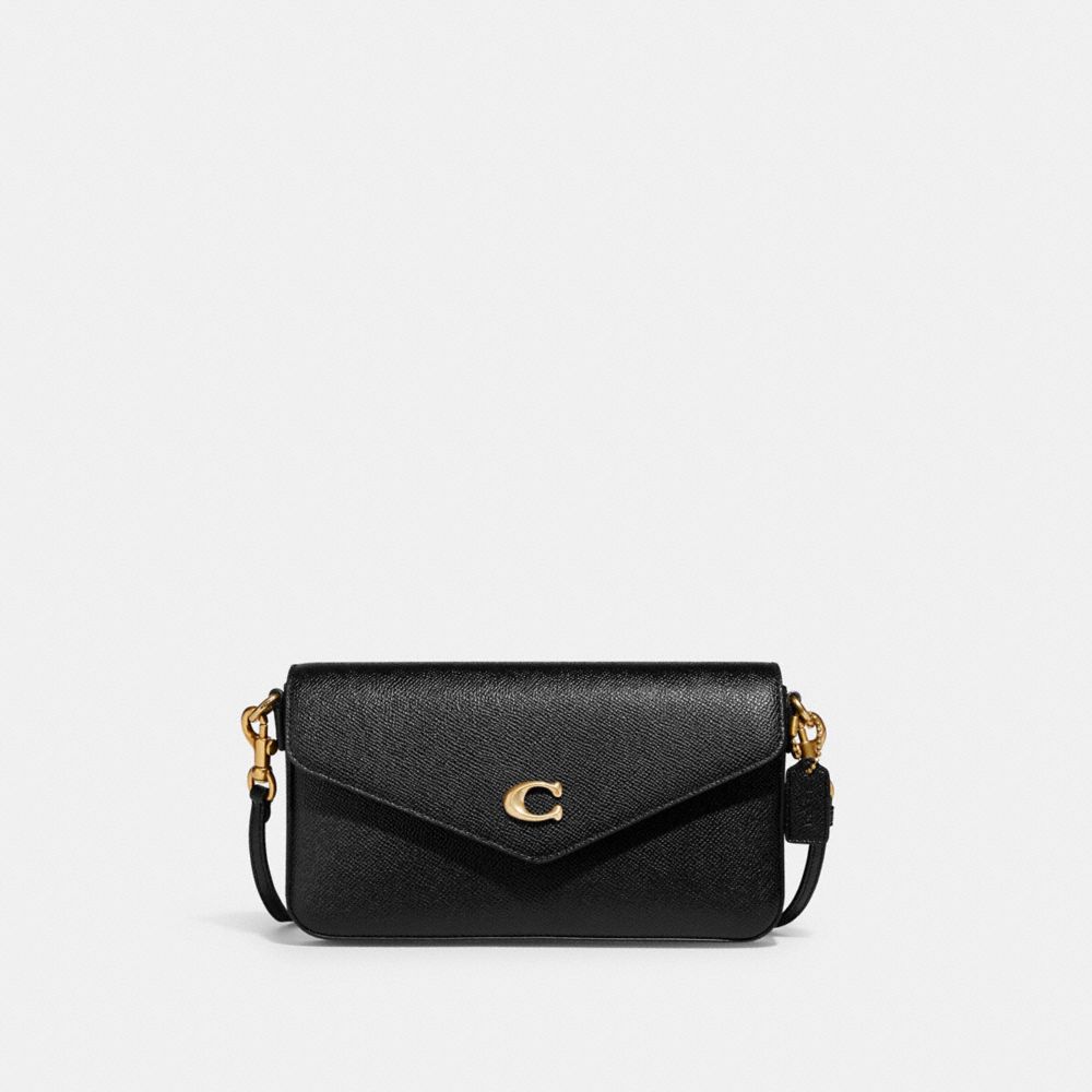 Crossgrain Leather/Brass/Black Coach Wyn Crossbody Bag | COH865504