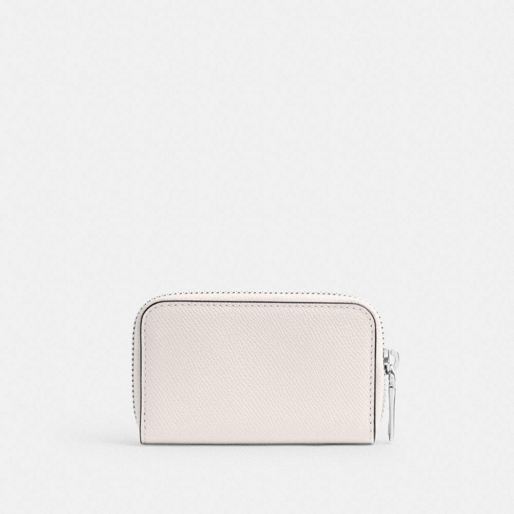 Crossgrain Leather/Chalk Coach Small Zip Around Card Case | COH866738