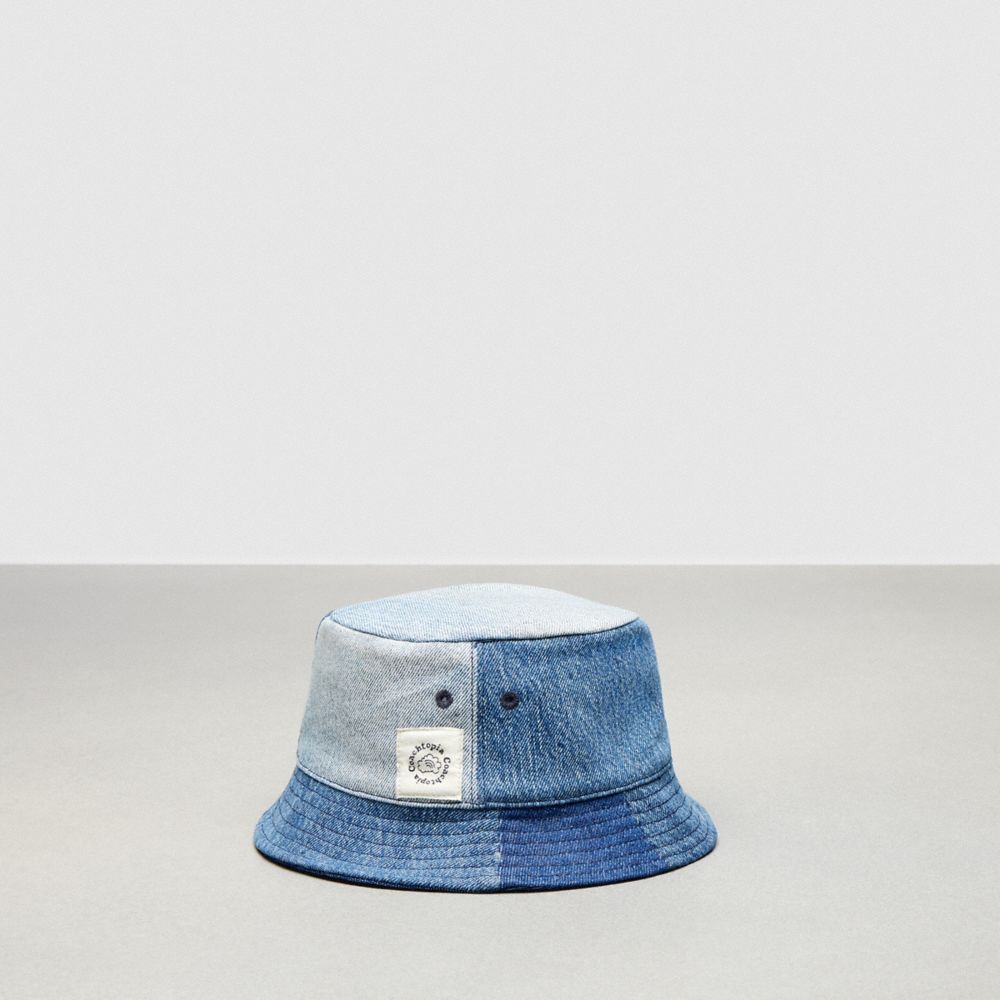 Denim Coach Bucket Hat In Repurposed Denim | COH867040