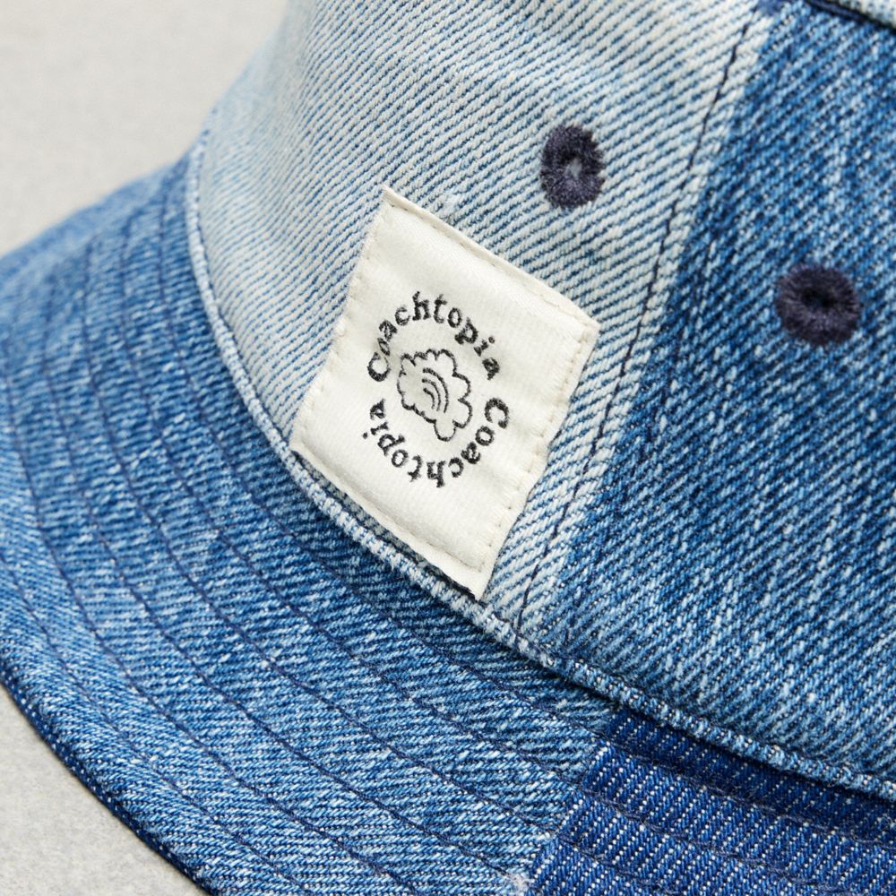 Denim Coach Bucket Hat In Repurposed Denim | COH867040