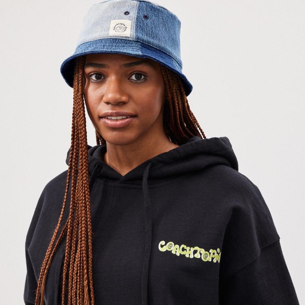 Denim Coach Bucket Hat In Repurposed Denim | COH867040